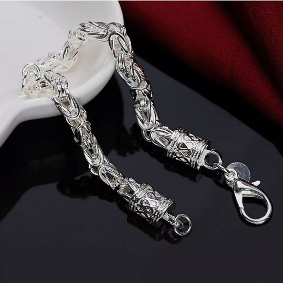 Unisex Byzantine Chain and Bracelet Set - Picture 5 of 5